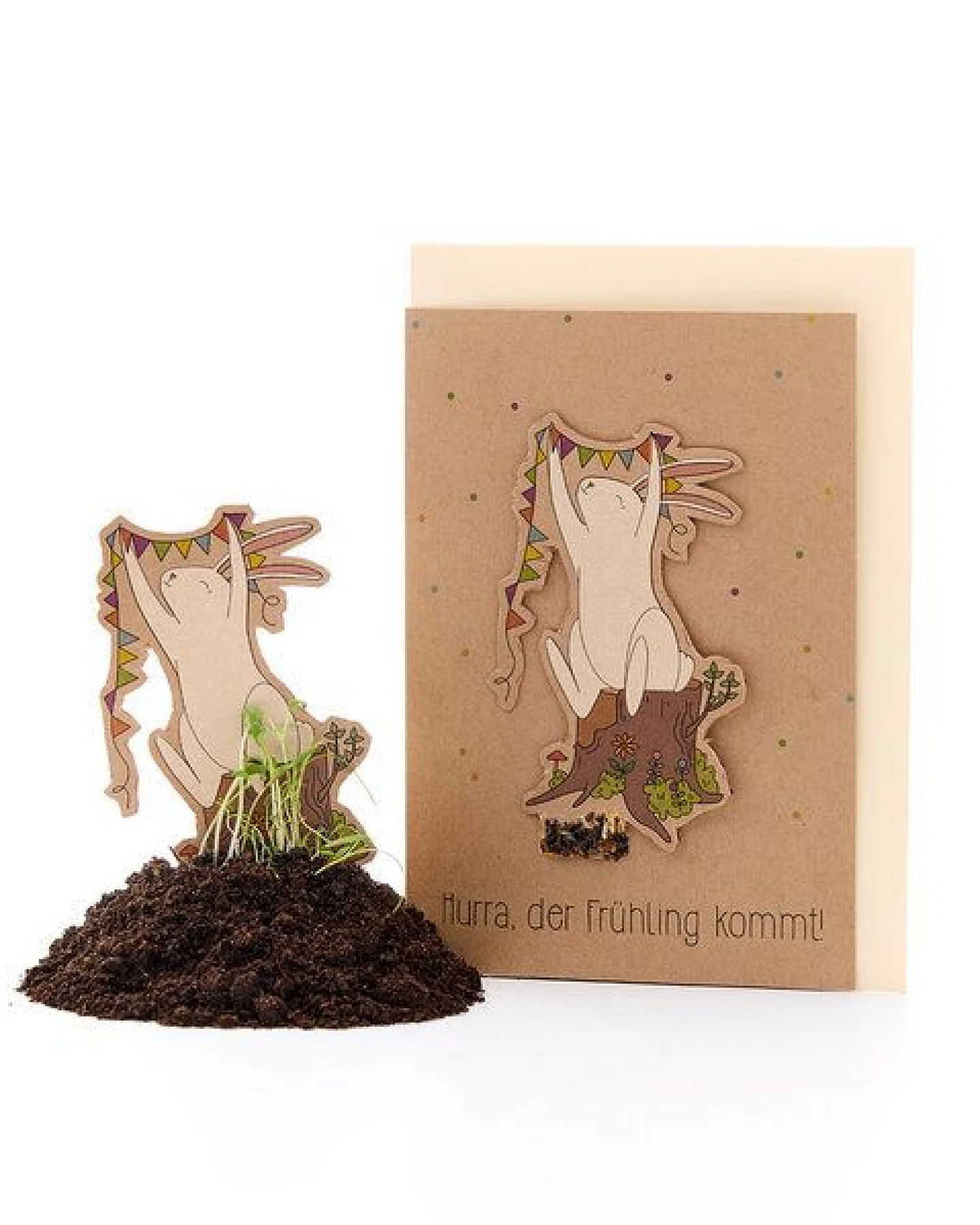 Die Stadtgärtner Osterkarte "Hurra, der Frühling kommt" I Karte zu Ostern I Ostergrußkarte mit Saatgut I Grußkarte "Frohe Ostern" – Ansicht 2