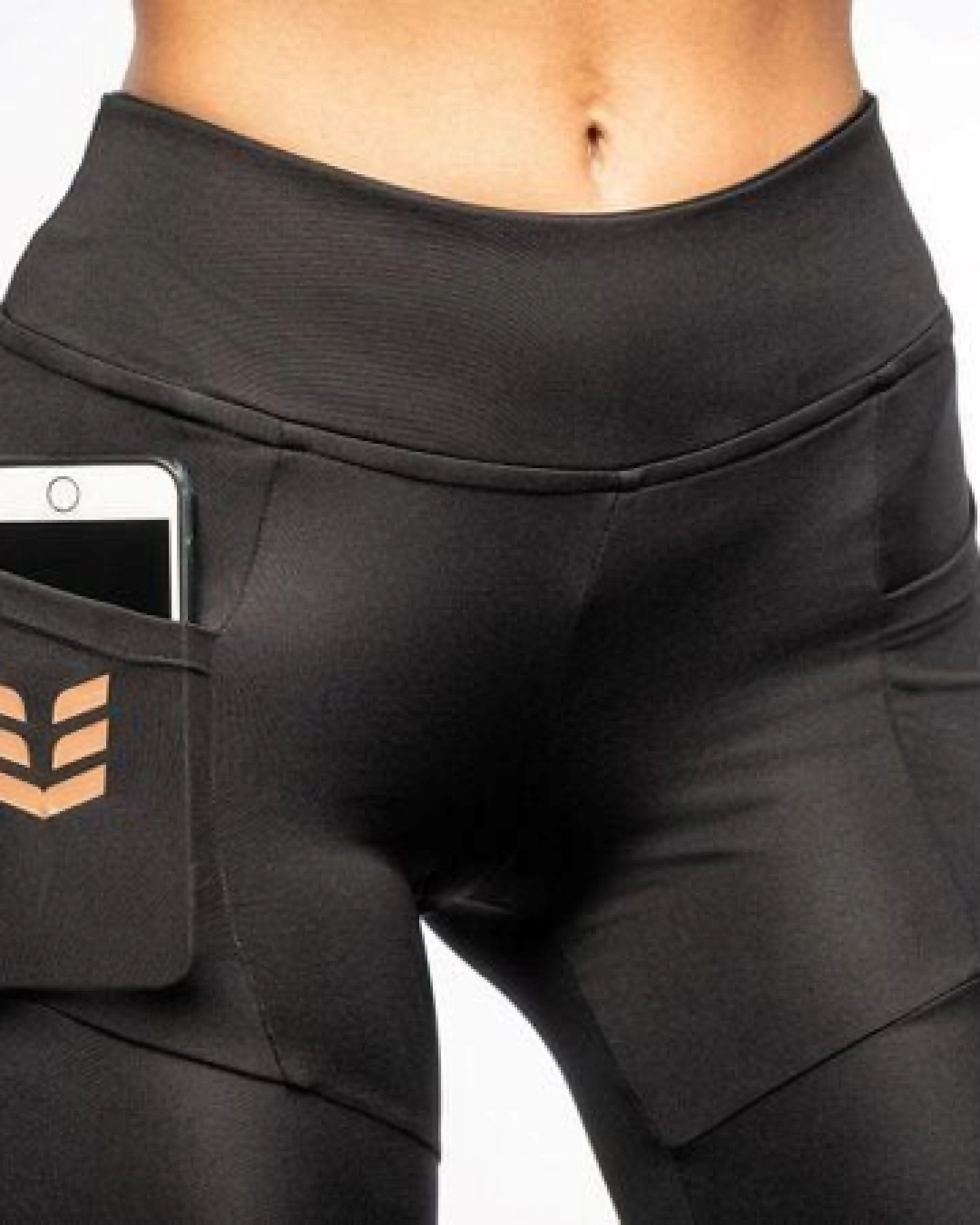 Empire Embodied Sportswear High-Rise Damen Yogahose Sporthose Fitnesshose aus recyceltem Polyester, elastisch, compressive, mit Taschen – Ansicht 4