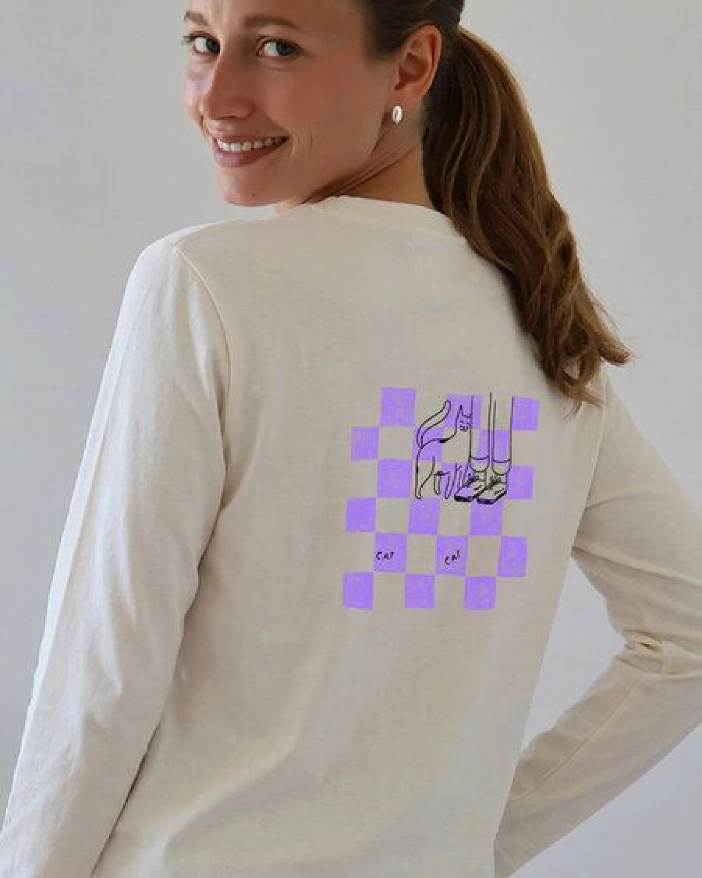 Kultgut Artdesign- Softes Langarmshirt Biobaumwolle/ Snooze – Ansicht 3