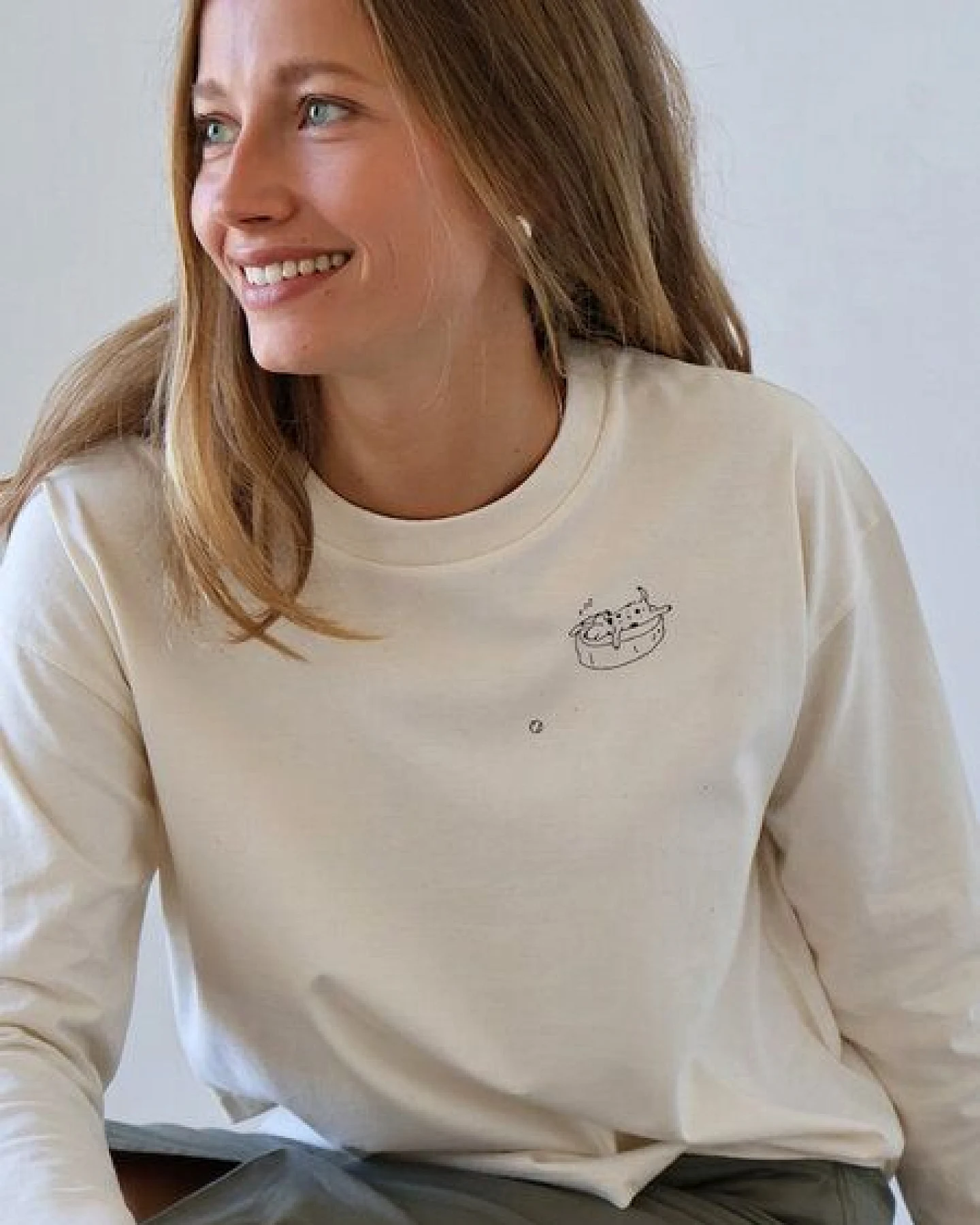 Kultgut Artdesign - Softes Langarmshirt Biobaumwolle/ Take a break – Ansicht 2