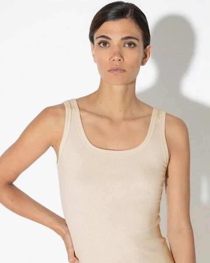 Soulwear Top breite Träger Ribbed Bio-Baumwolle