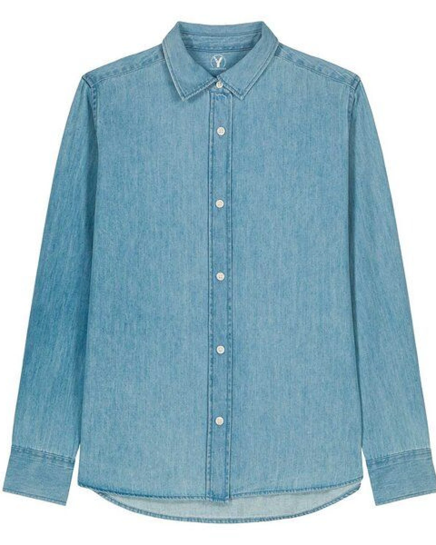 YTWOO Damen-Jeansbluse aus Bio-Baumwolle – Ansicht 2