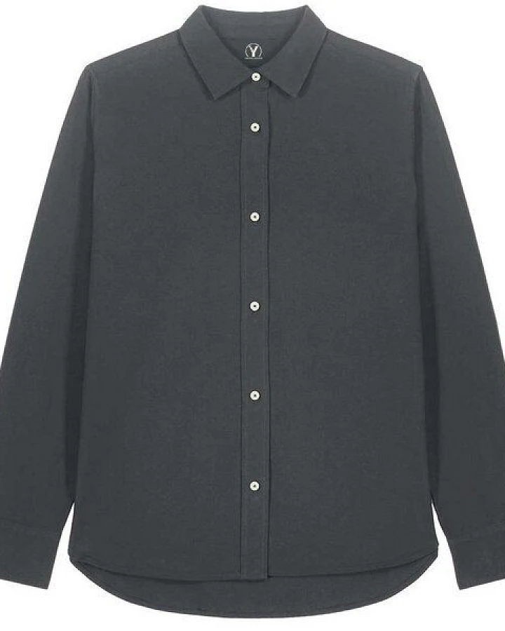 YTWOO Damen-Oxford-Hemd aus Bio-Baumwolle