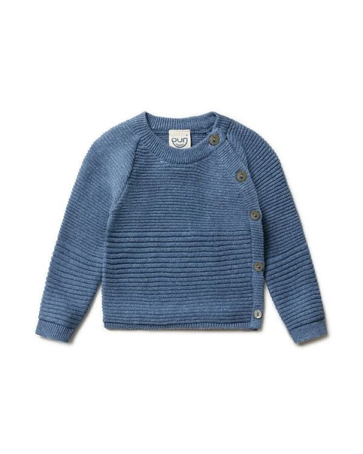 Puri Organic Baby Kimono Volumenkrausstrick Bio Baumwolle Leinen
