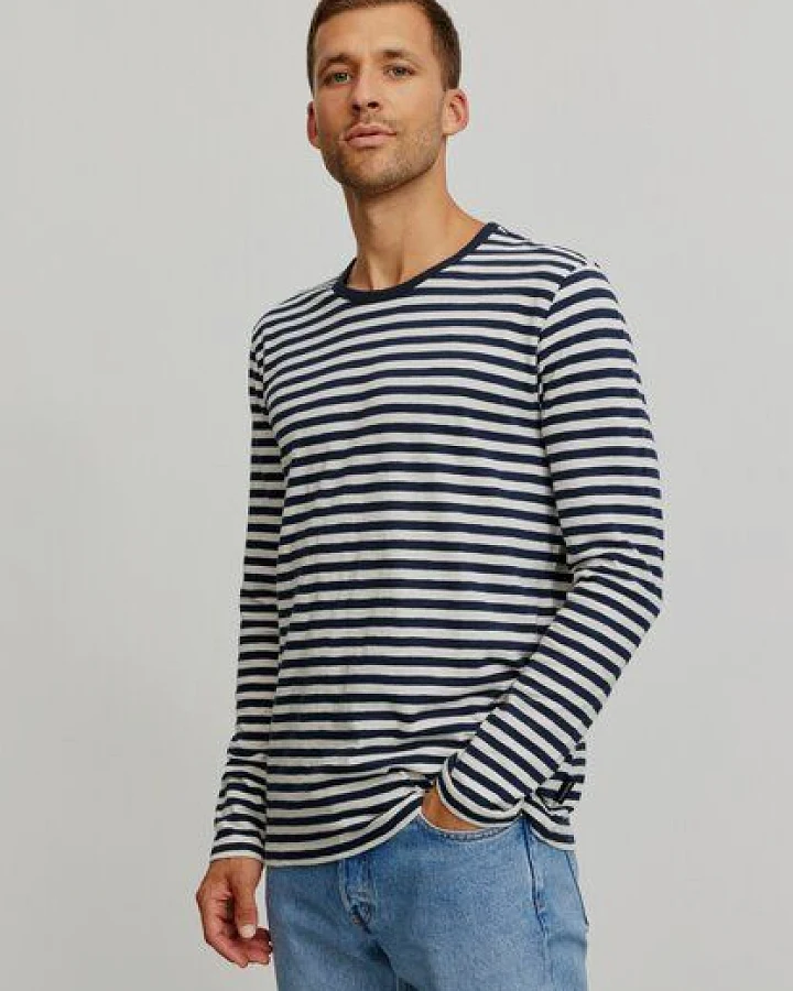 Herren Slub Longsleeve aus Bio-Baumwolle - MACA STRIPES - recolution