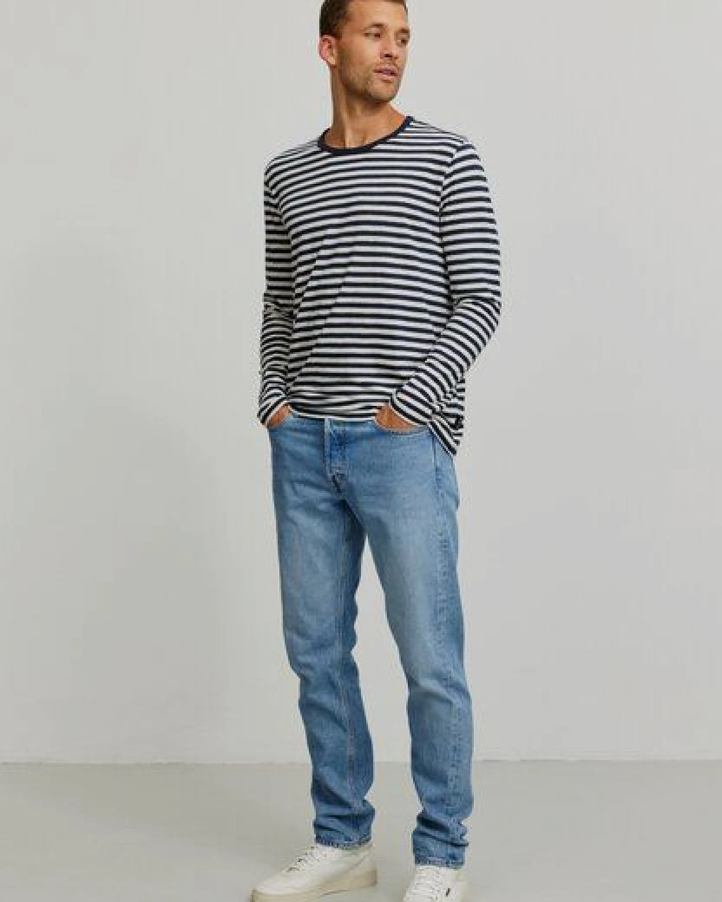 Herren Slub Longsleeve aus Bio-Baumwolle - MACA STRIPES - recolution – Ansicht 3