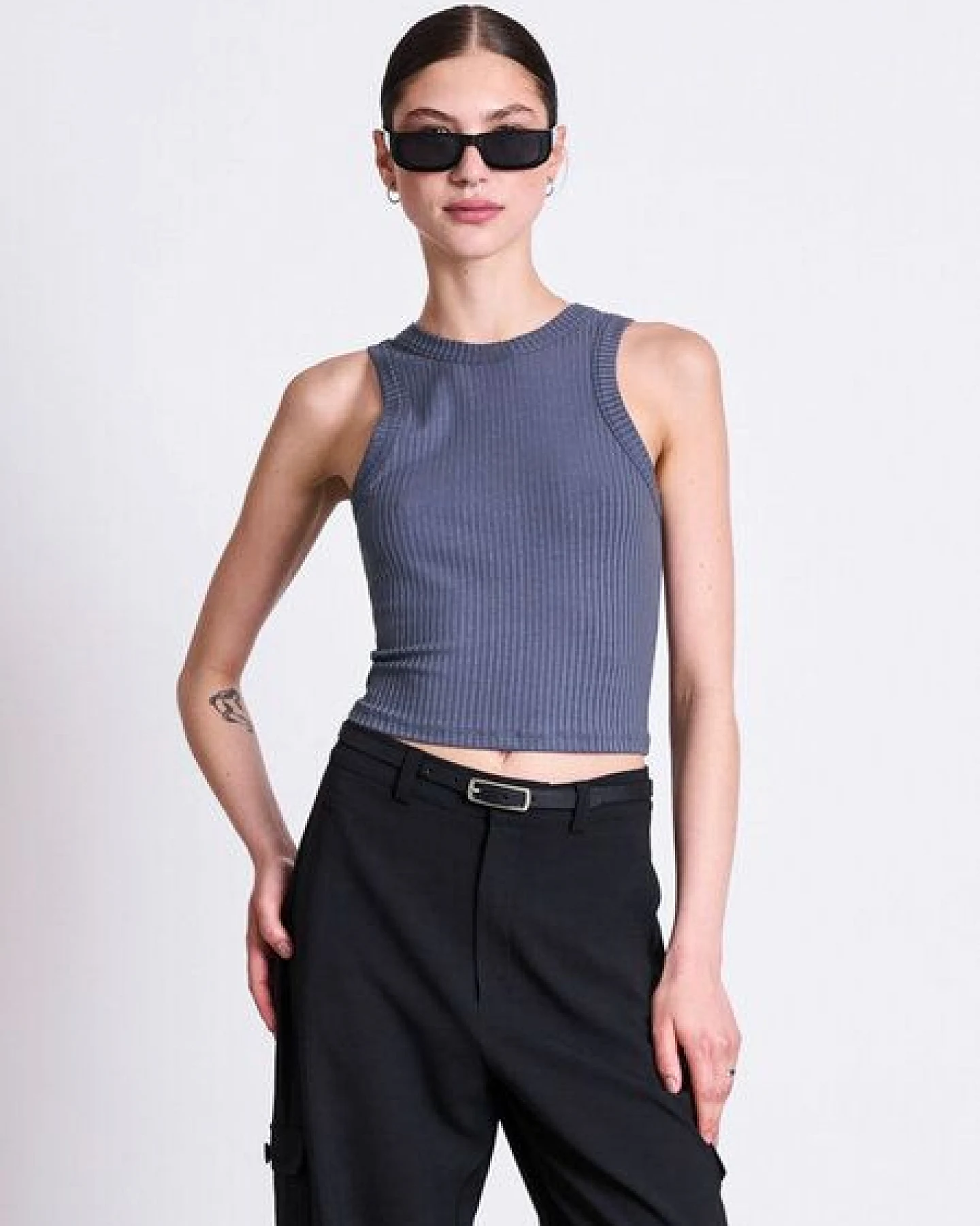 JAN N JUNE Rib Tank Top Porto - Damen Shirt aus einem Lyocell/Elasthan-Mix – Ansicht 2