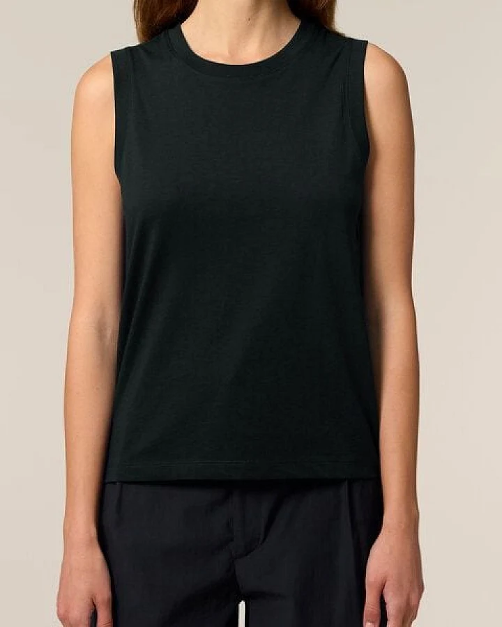 FAIRTICKEN BASICS Damen Shirt ohne Ärmel aus 100% Bio-Baumwolle