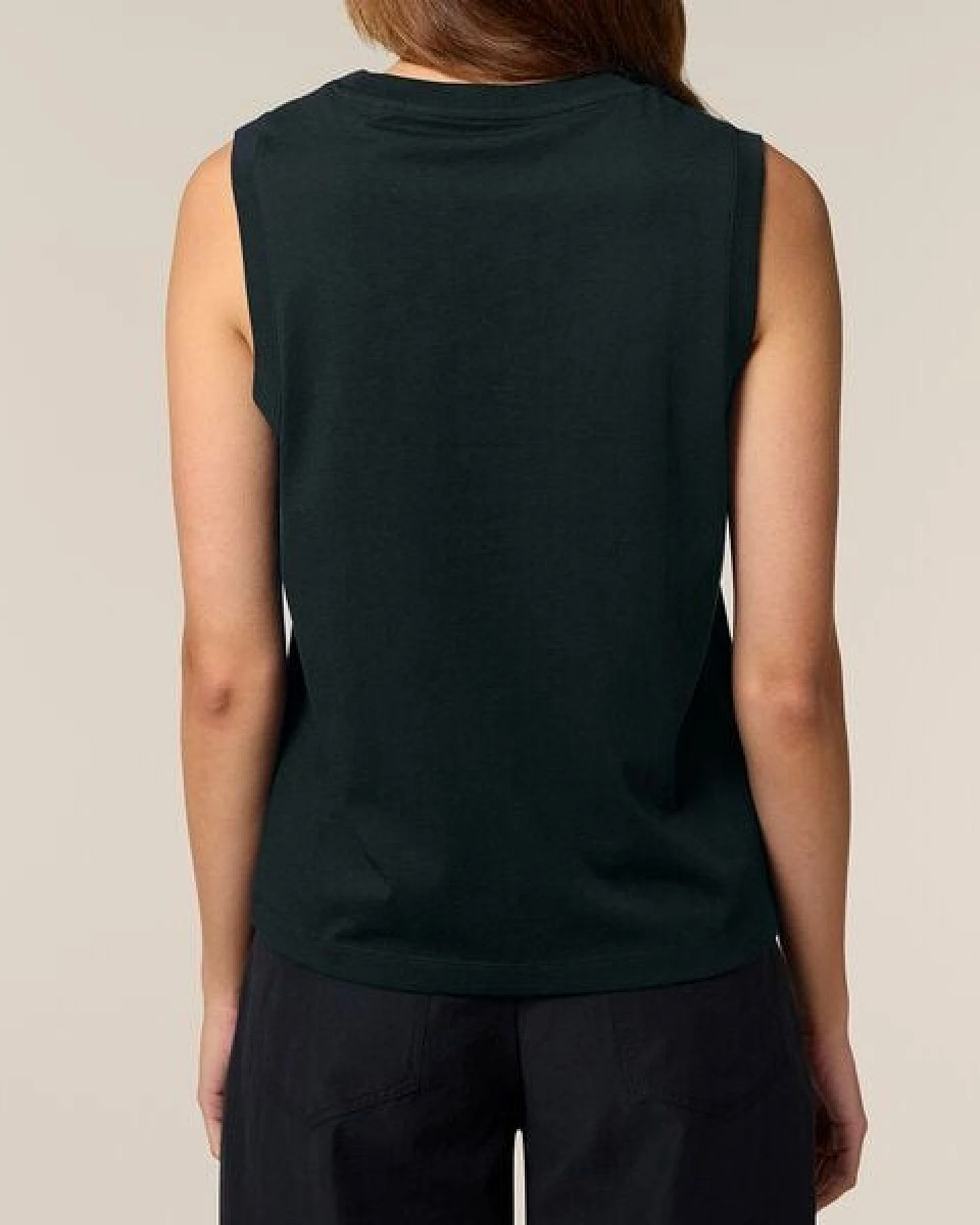 FAIRTICKEN BASICS Damen Shirt ohne Ärmel aus 100% Bio-Baumwolle – Ansicht 2
