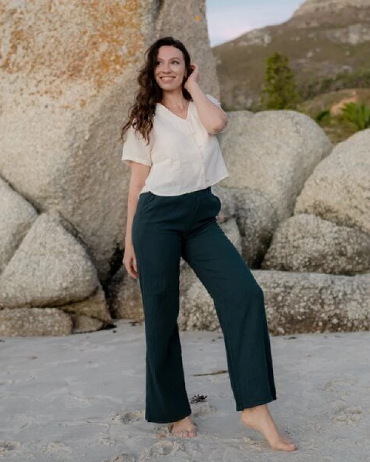 NORDLICHT Musselin Hose Leja Lang aus 100% Bio-Baumwolle
