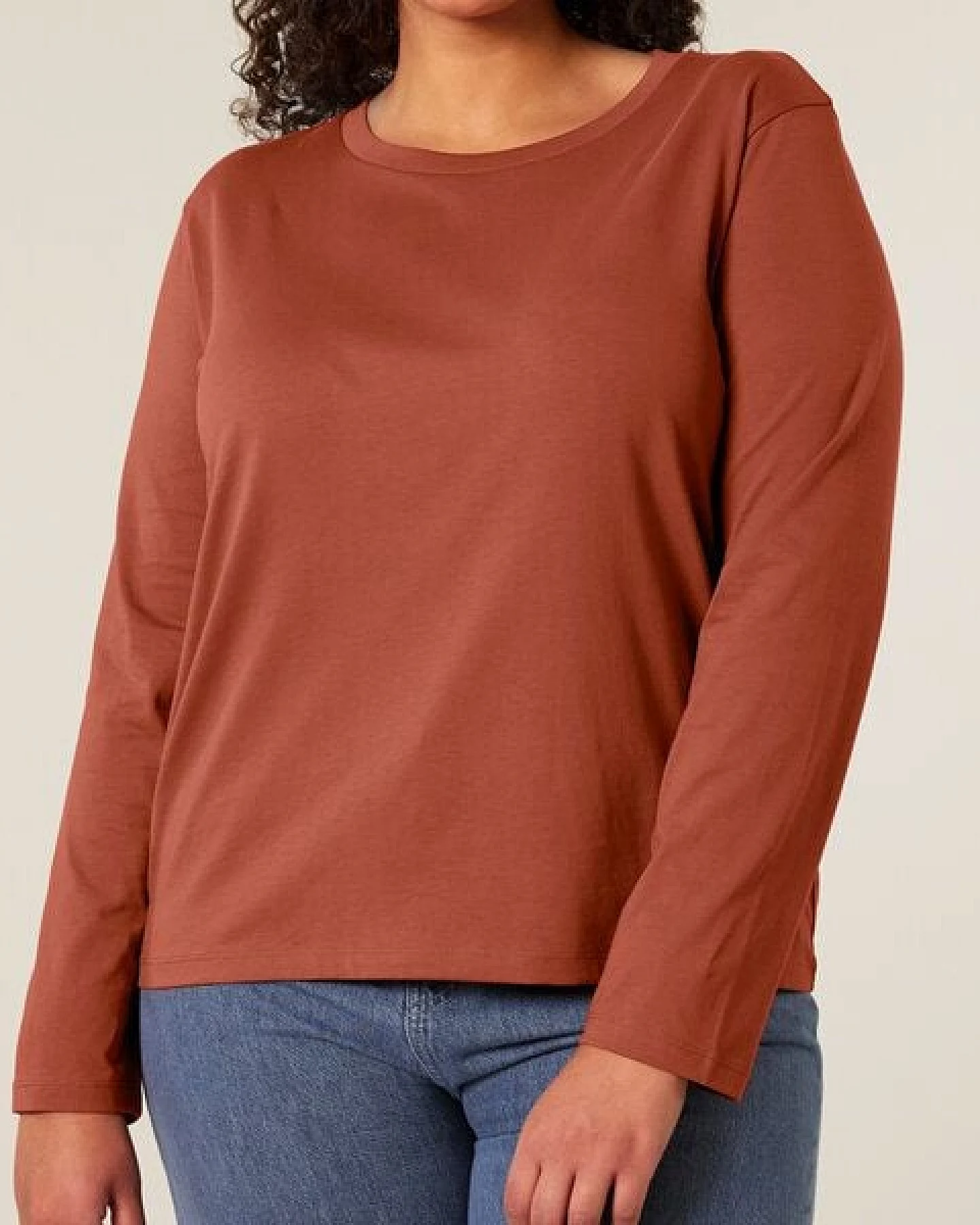FAIRTICKEN BASICS Damen Basic Longsleeve Shirt aus 100% Bio-Baumwolle – Ansicht 4