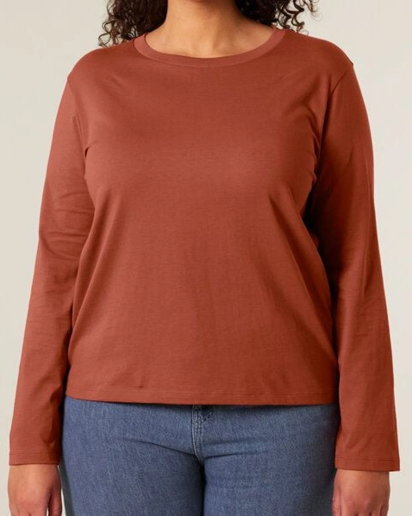 FAIRTICKEN BASICS Damen Basic Longsleeve Shirt aus 100% Bio-Baumwolle – Ansicht 3