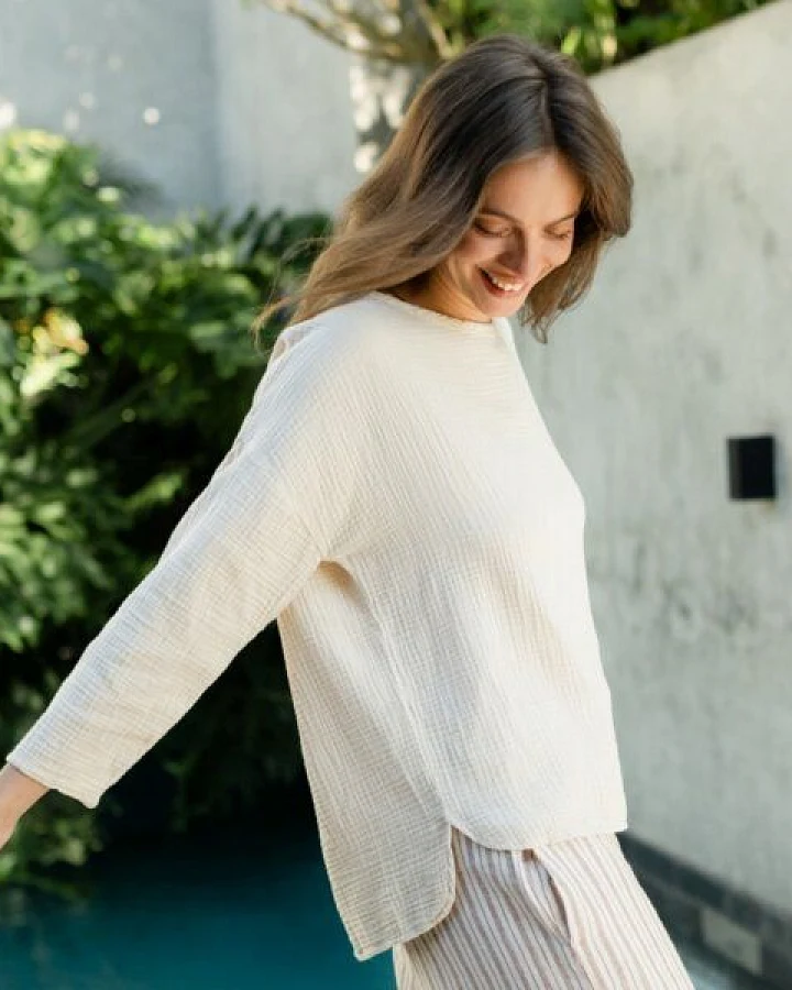 NORDLICHT Musselin Longsleeve Ilvy aus 100% Bio-Baumwolle