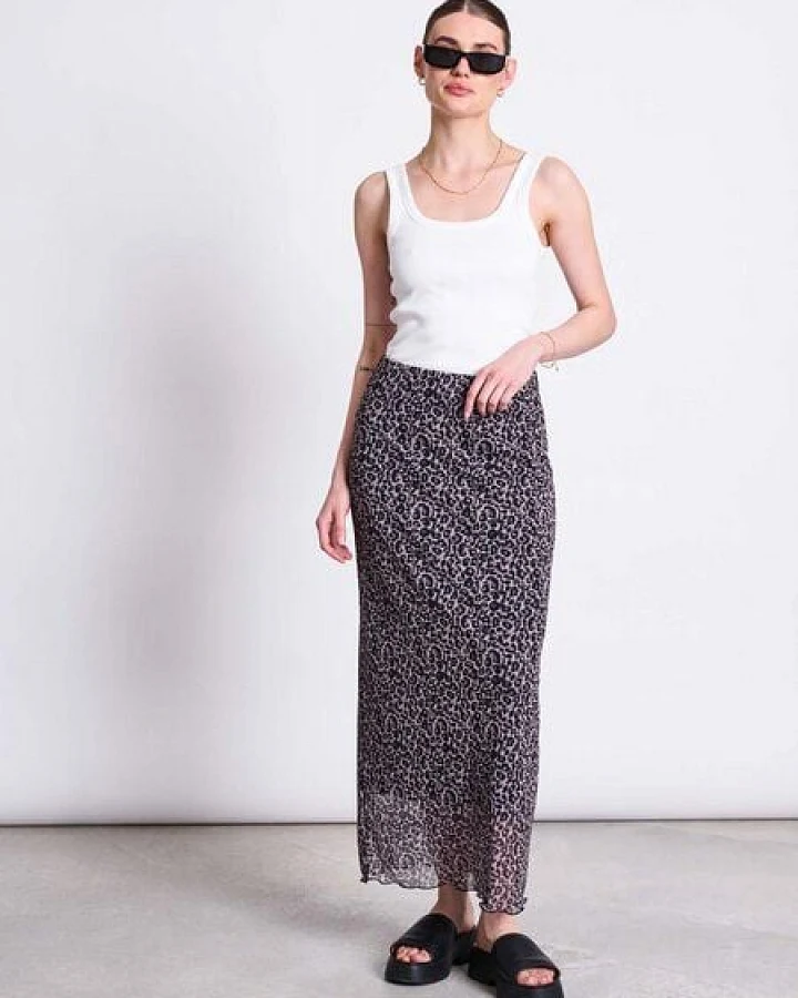 JAN N JUNE Damen Rock - Smuk Leo Print Skirt