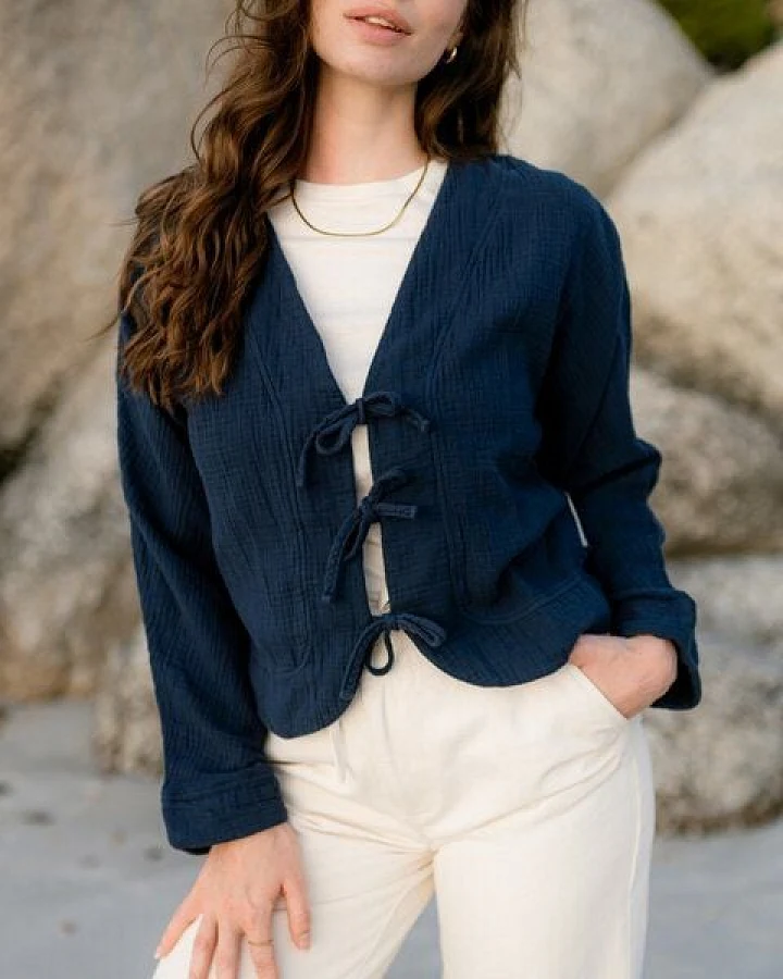 NORDLICHT Musselin Jacke Janne aus 100% Bio-Baumwolle