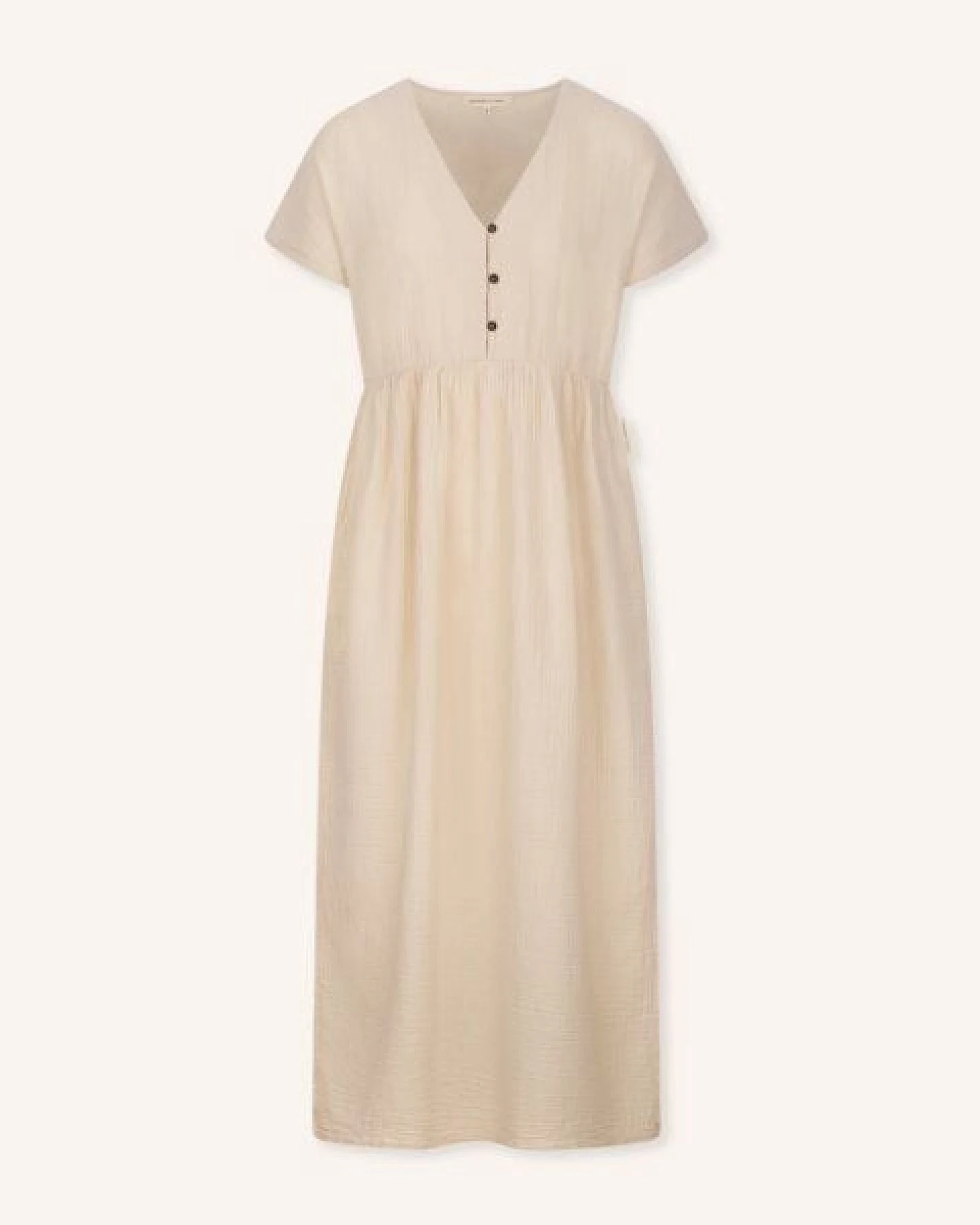 NORDLICHT Musselin Kleid Alma Lang aus 100% Bio-Baumwolle – Ansicht 2