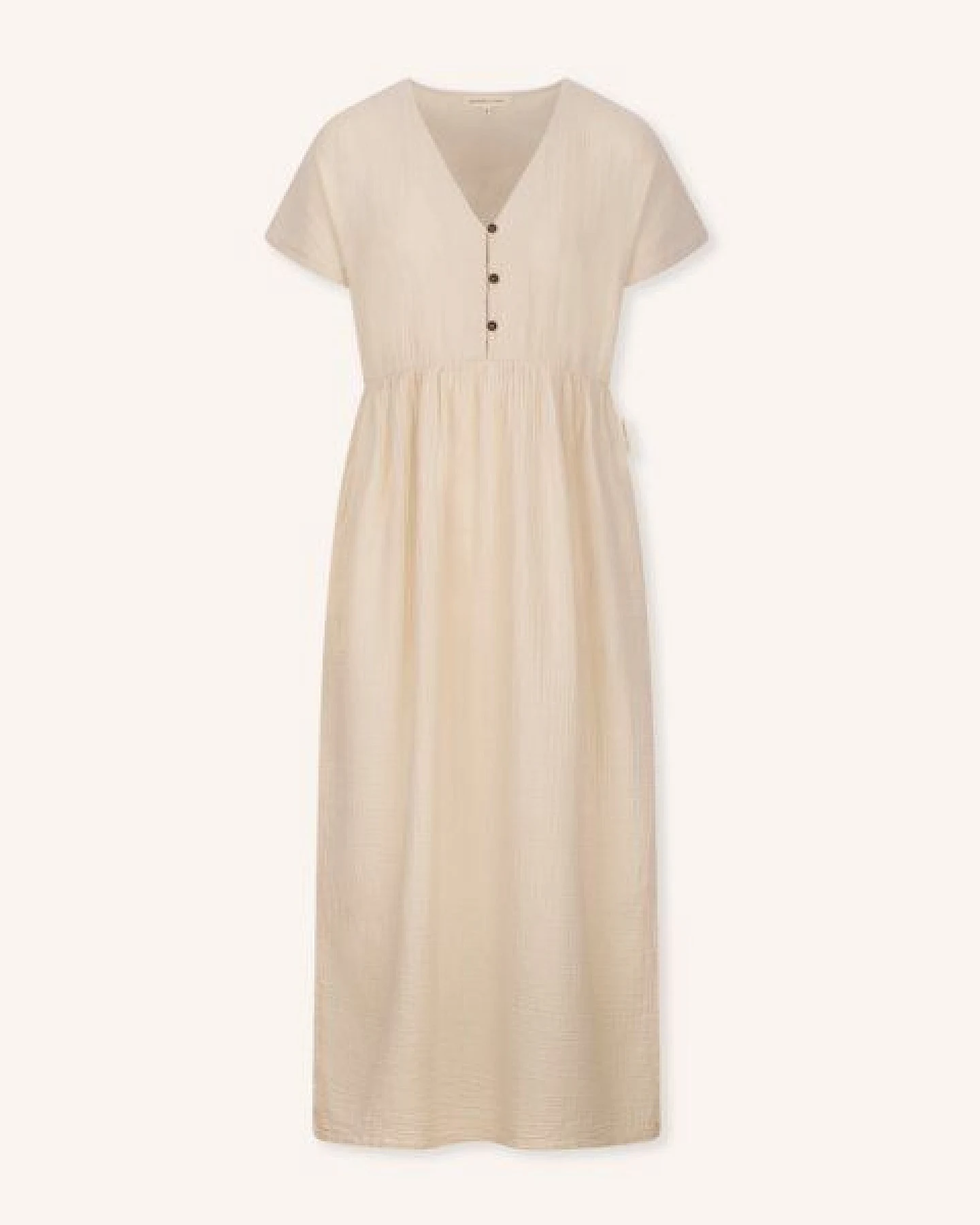 NORDLICHT Musselin Kleid Alma Lang aus 100% Bio-Baumwolle – Ansicht 2