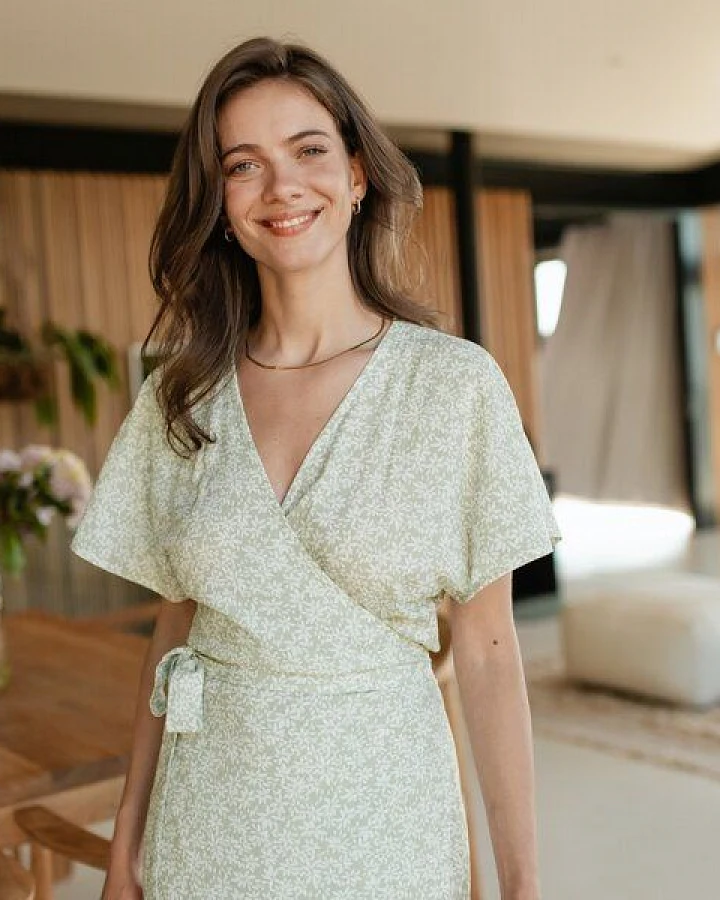 NORDLICHT Wickelkleid Anni mit Blumenmuster aus 100% Ecovero