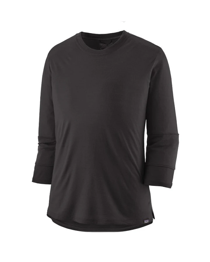 Patagonia - Women's Merino 3/4 Sleeve Bike Jersey - Merinoshirt Gr S schwarz/grau