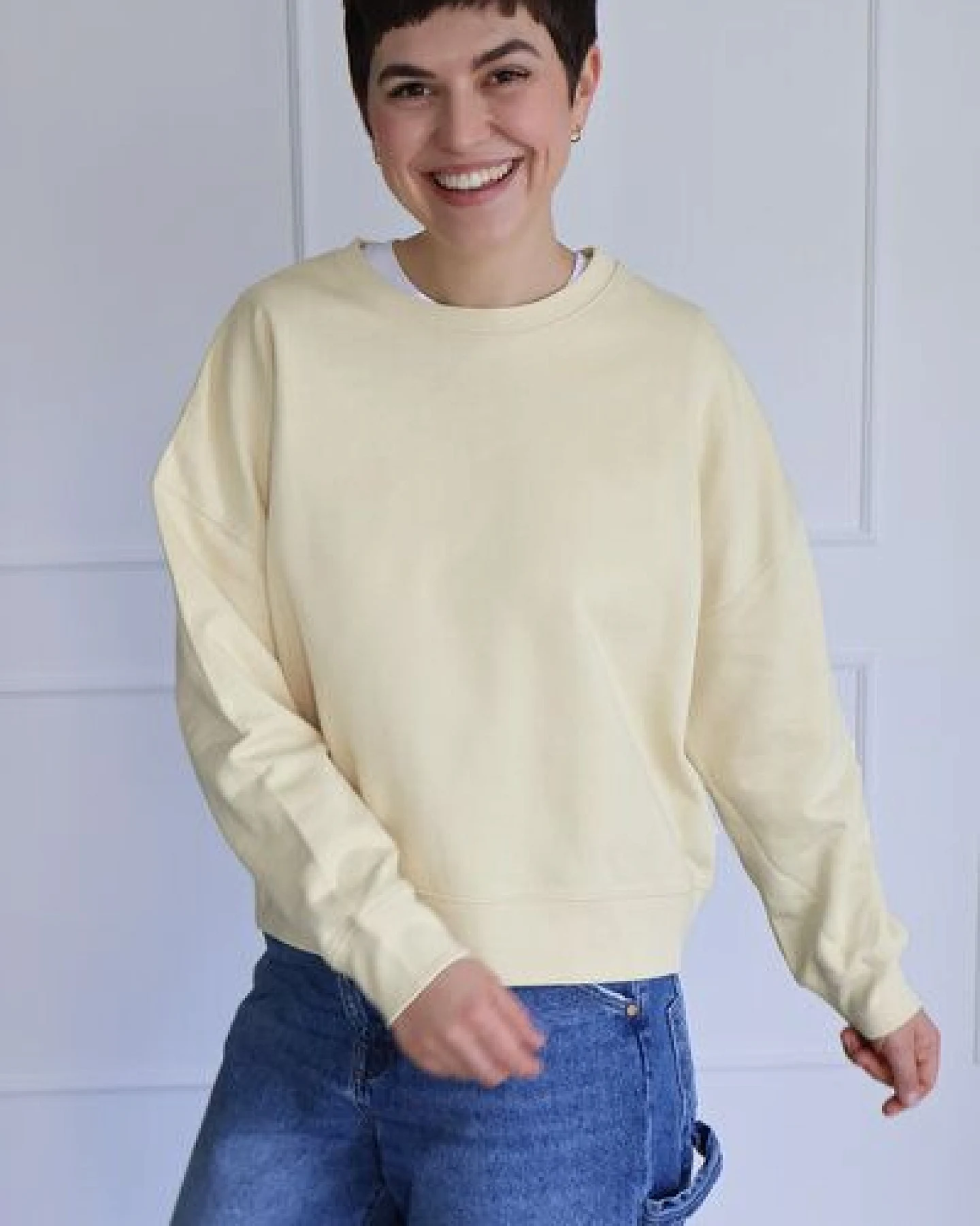 Kultgut Goodness Sweater 100% Bio-Baumwolle - Ein schöner Allrounder im Boxistyle – Ansicht 2