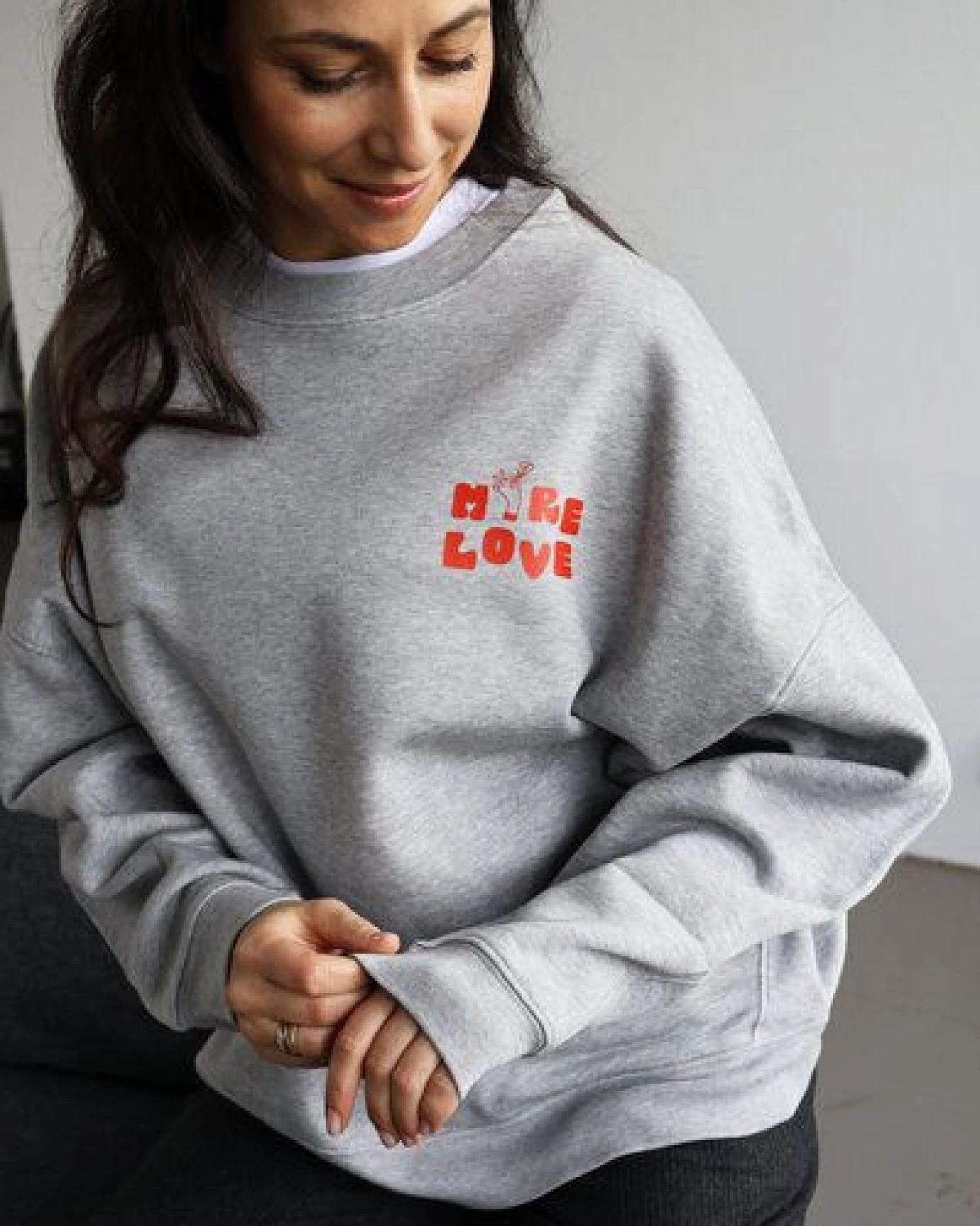 Kultgut Kindness Sweater 100% Bio-Baumwolle - Boxistyle/ More Love – Ansicht 3