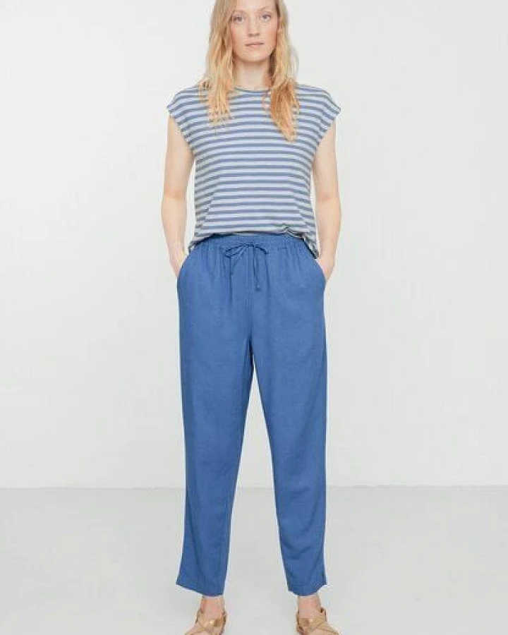 Damen Hose aus Leinen und LENZING ECOVERO Viskose Mix - MOONFLOWER - recolution