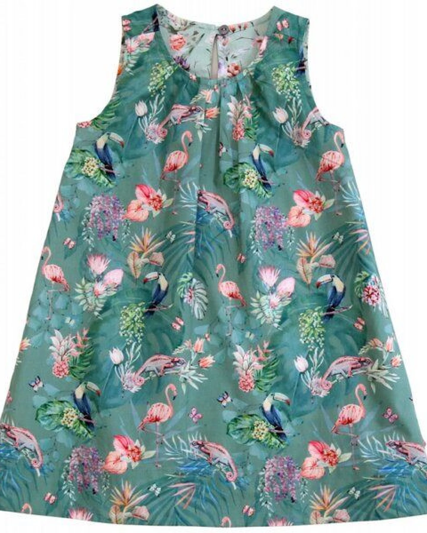 Enfant Terrible Wendekleid Blumen-Dschungel mint-salbei – Ansicht 2