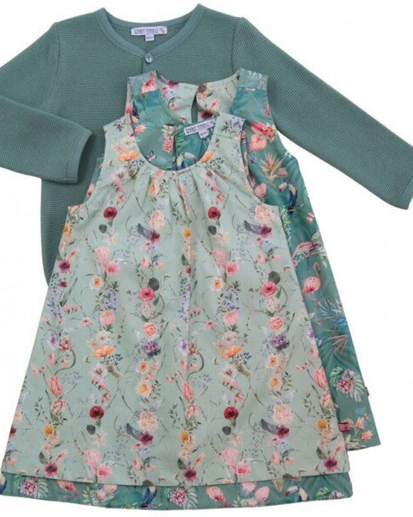 Enfant Terrible Wendekleid Blumen-Dschungel mint-salbei – Ansicht 4