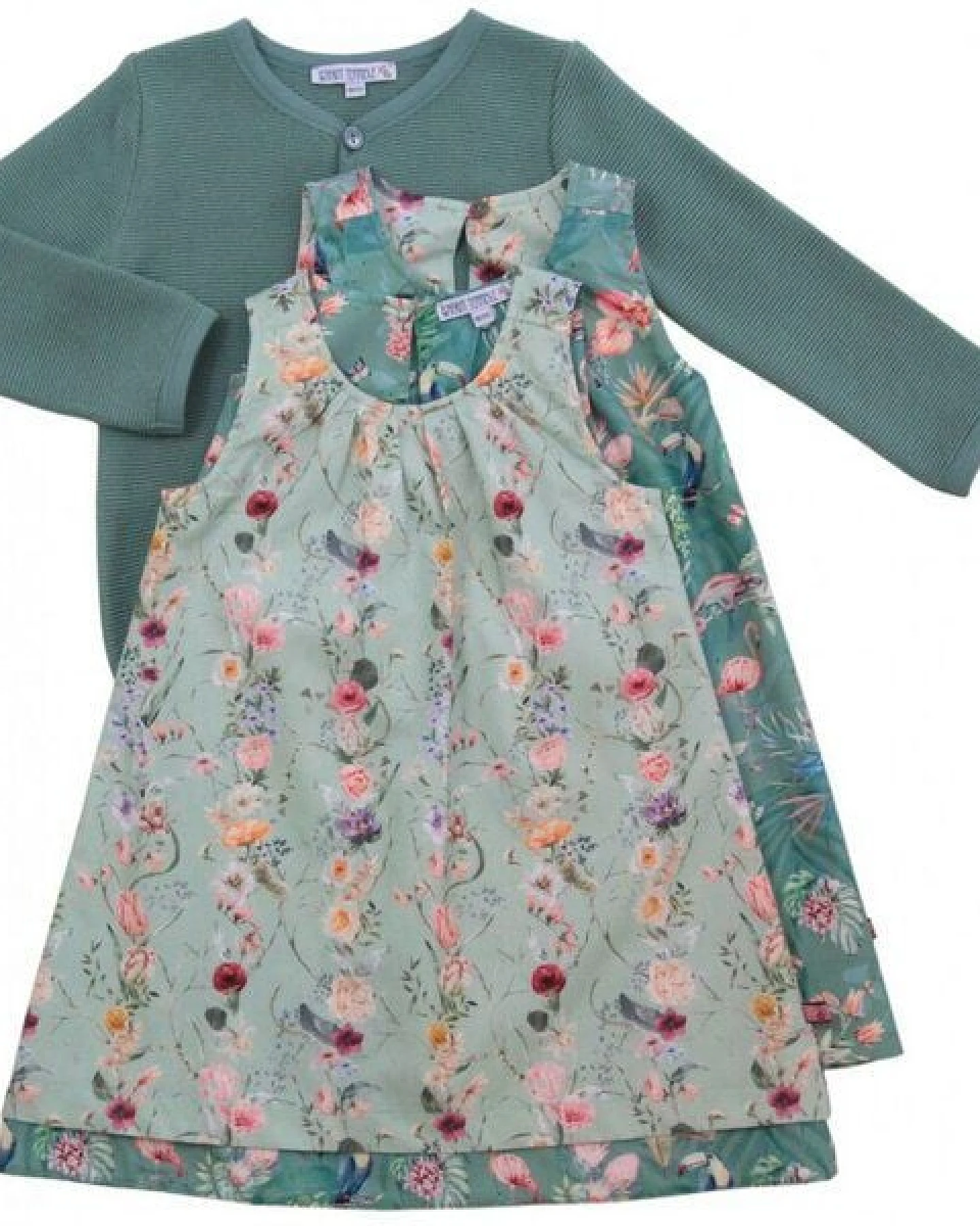 Enfant Terrible Wendekleid Blumen-Dschungel mint-salbei – Ansicht 4