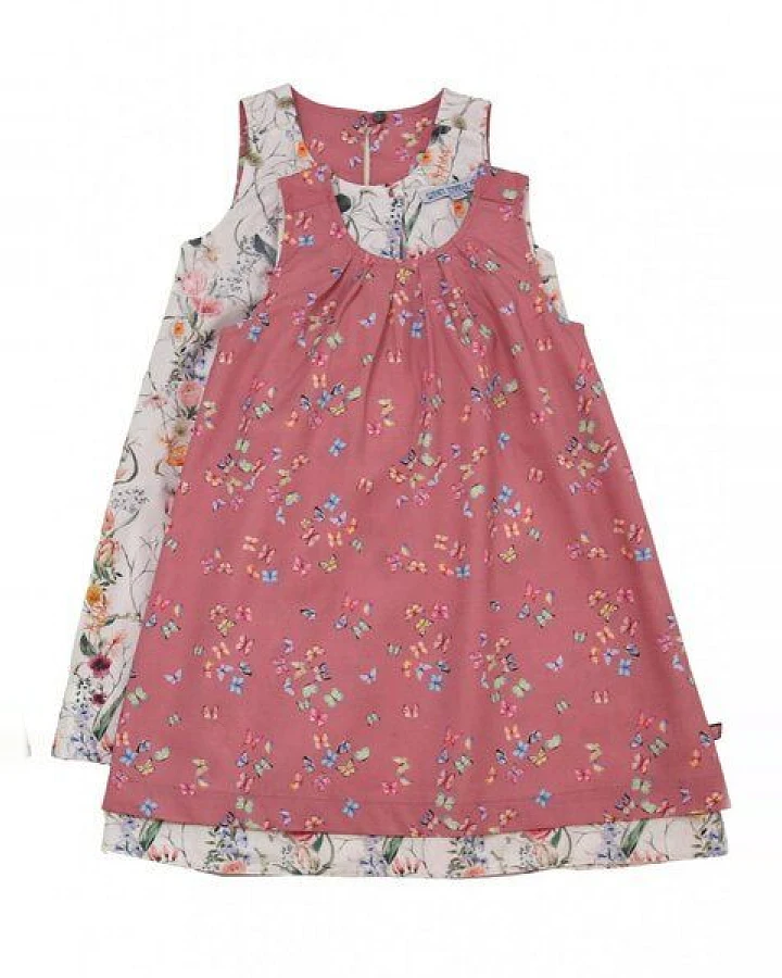 Enfant Terrible Wendekleid Schmetterlinge-Blumen in rosé-white