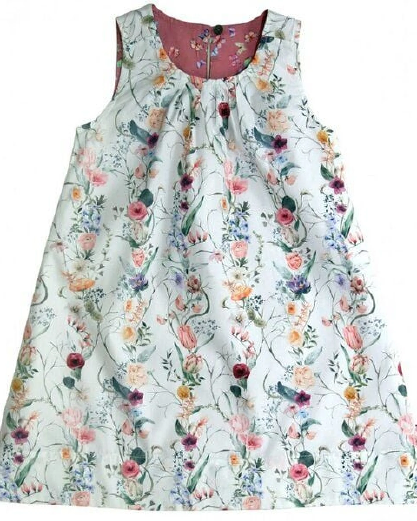 Enfant Terrible Wendekleid Schmetterlinge-Blumen in rosé-white – Ansicht 2
