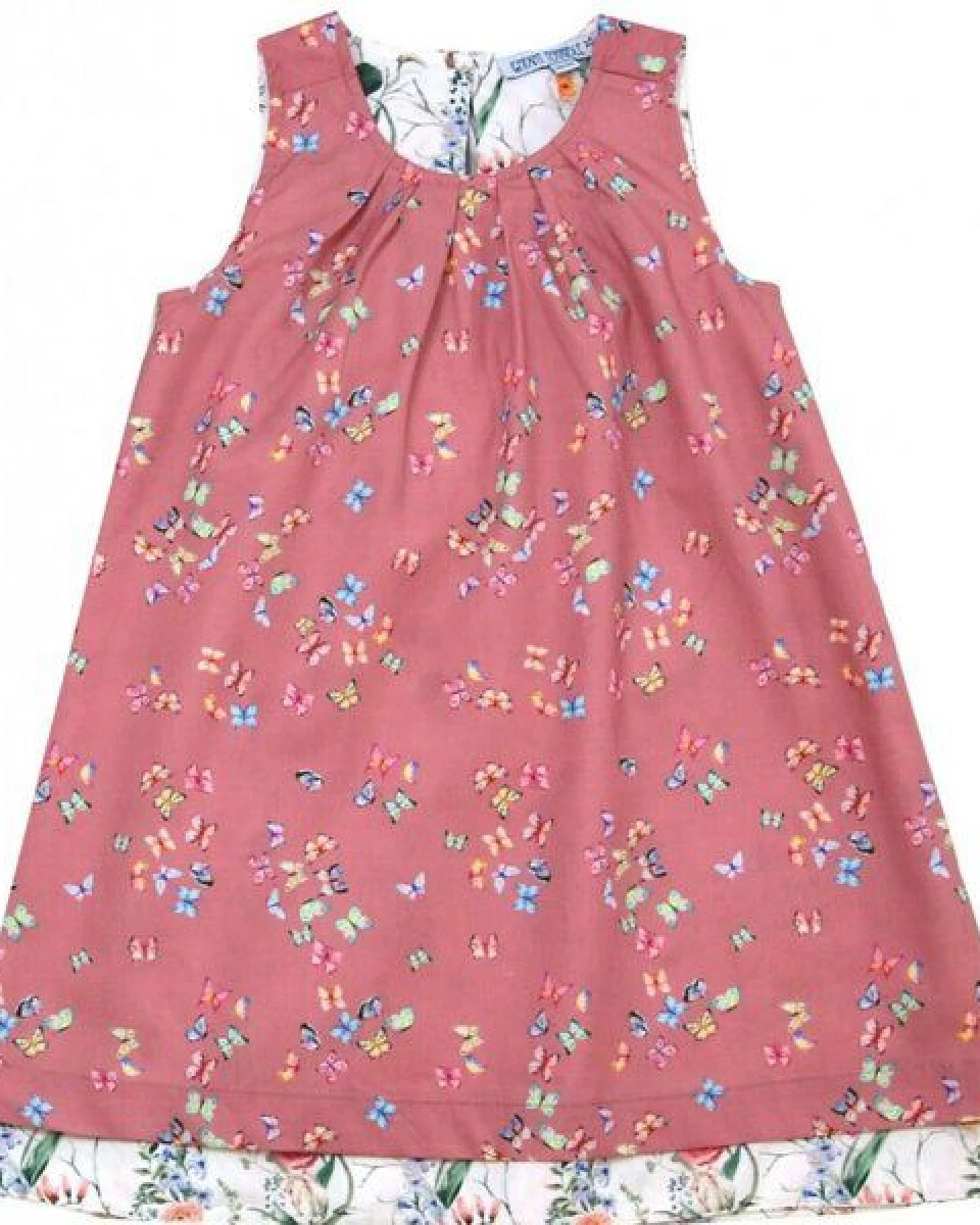 Enfant Terrible Wendekleid Schmetterlinge-Blumen in rosé-white – Ansicht 3