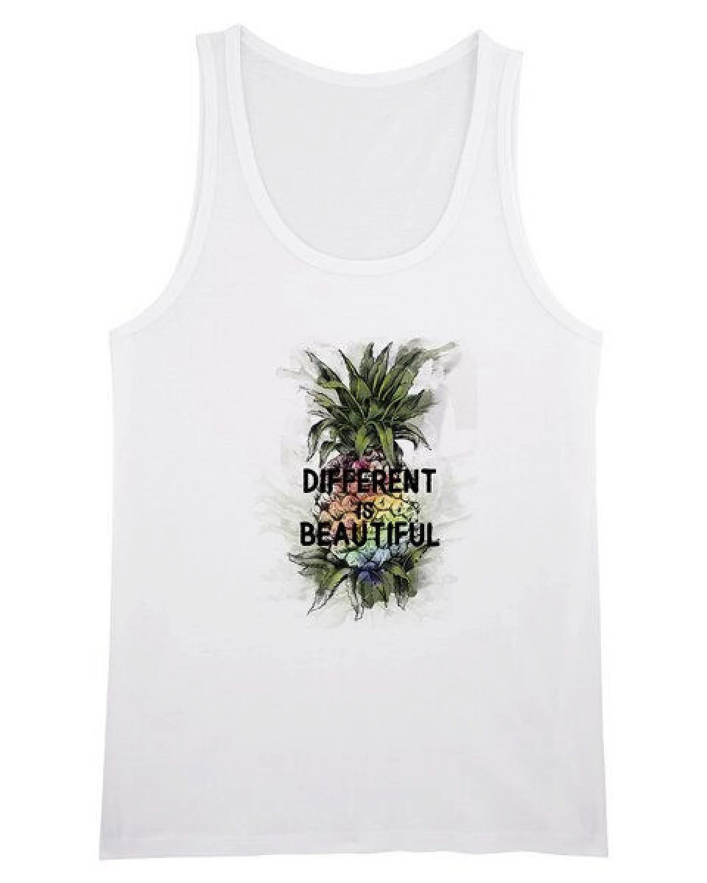 Human Family Herren Statement Tanktop aus Bio Baumwolle "Different is Beautiful" – Ansicht 3