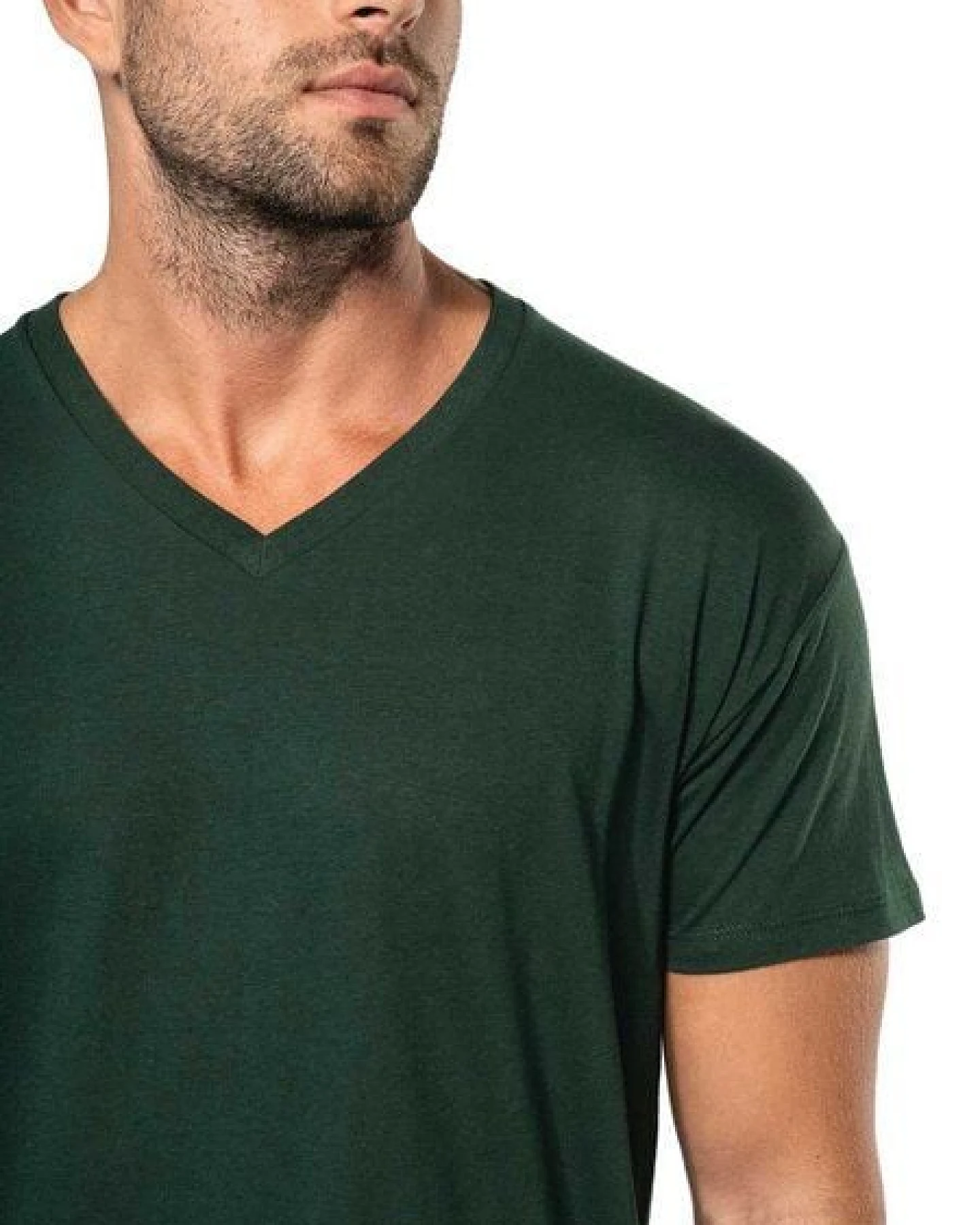 YTWOO Basic Herren T-Shirt mit V-Ausschnitt aus Bio-Baumwolle – Ansicht 4