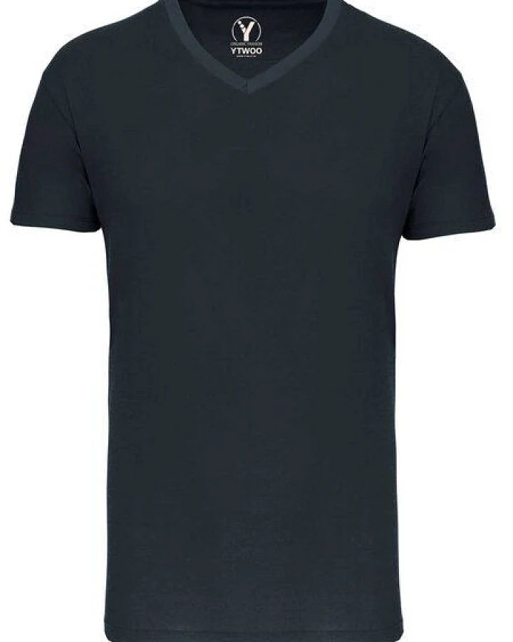 YTWOO Basic Herren T-Shirt mit V-Ausschnitt aus Bio-Baumwolle