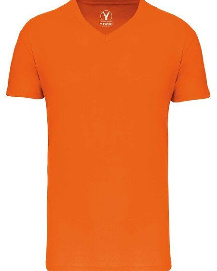 YTWOO Basic Herren T-Shirt mit V-Ausschnitt aus Bio-Baumwolle