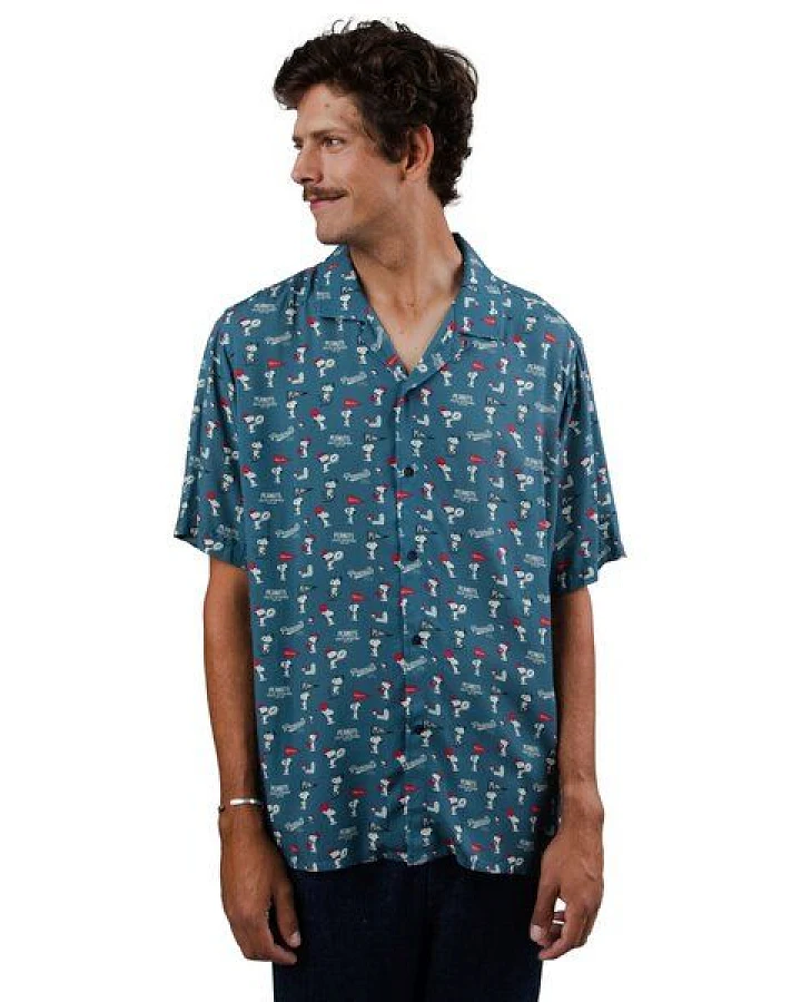 Brava Fabrics Kurzarm-Hemd Peanuts Athletic Aloha