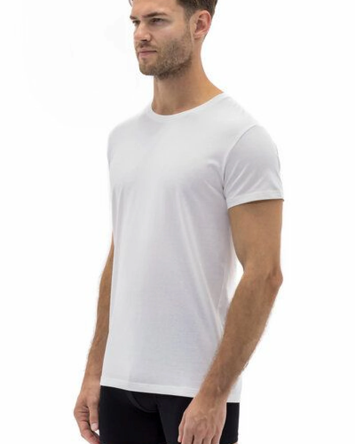Barrio 13 T-Shirt Herren Rundhals 3er Pack - Stretch Baumwolle Unterhemd mit Kurzarm Slim Fit – Ansicht 2