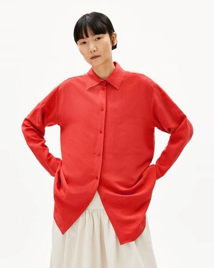 ARMEDANGELS MAALGAA LINO Damen Bluse aus Leinen-Mix