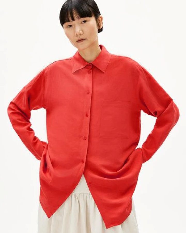 ARMEDANGELS MAALGAA LINO Damen Bluse aus Leinen-Mix
