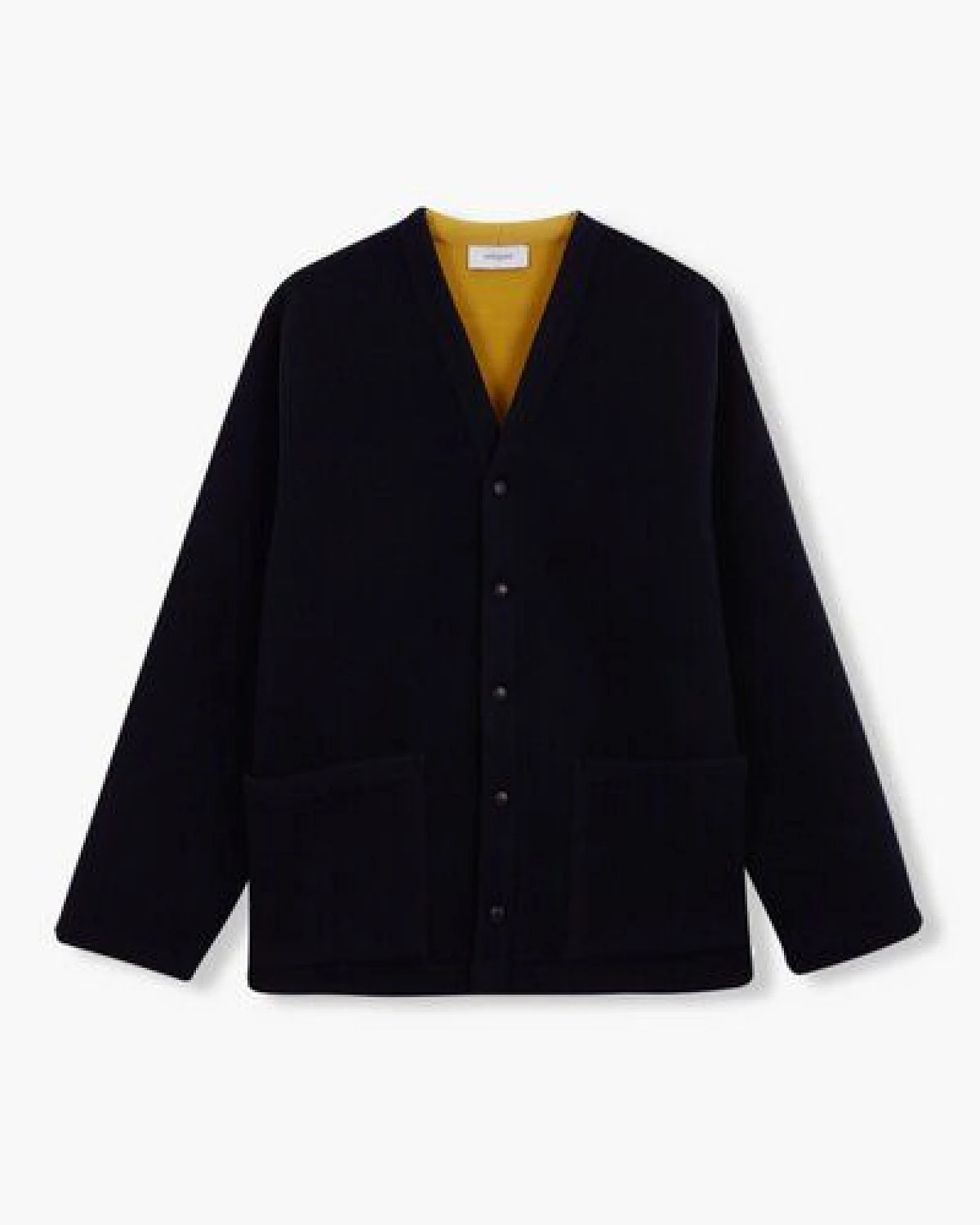 Unfeigned Winter Cardigan Navy / Mustard – Ansicht 3