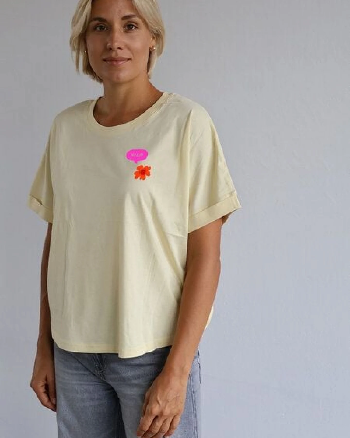 Kultgut Artdesign Biofair - Oversize Shirt/ Hello – Ansicht 3