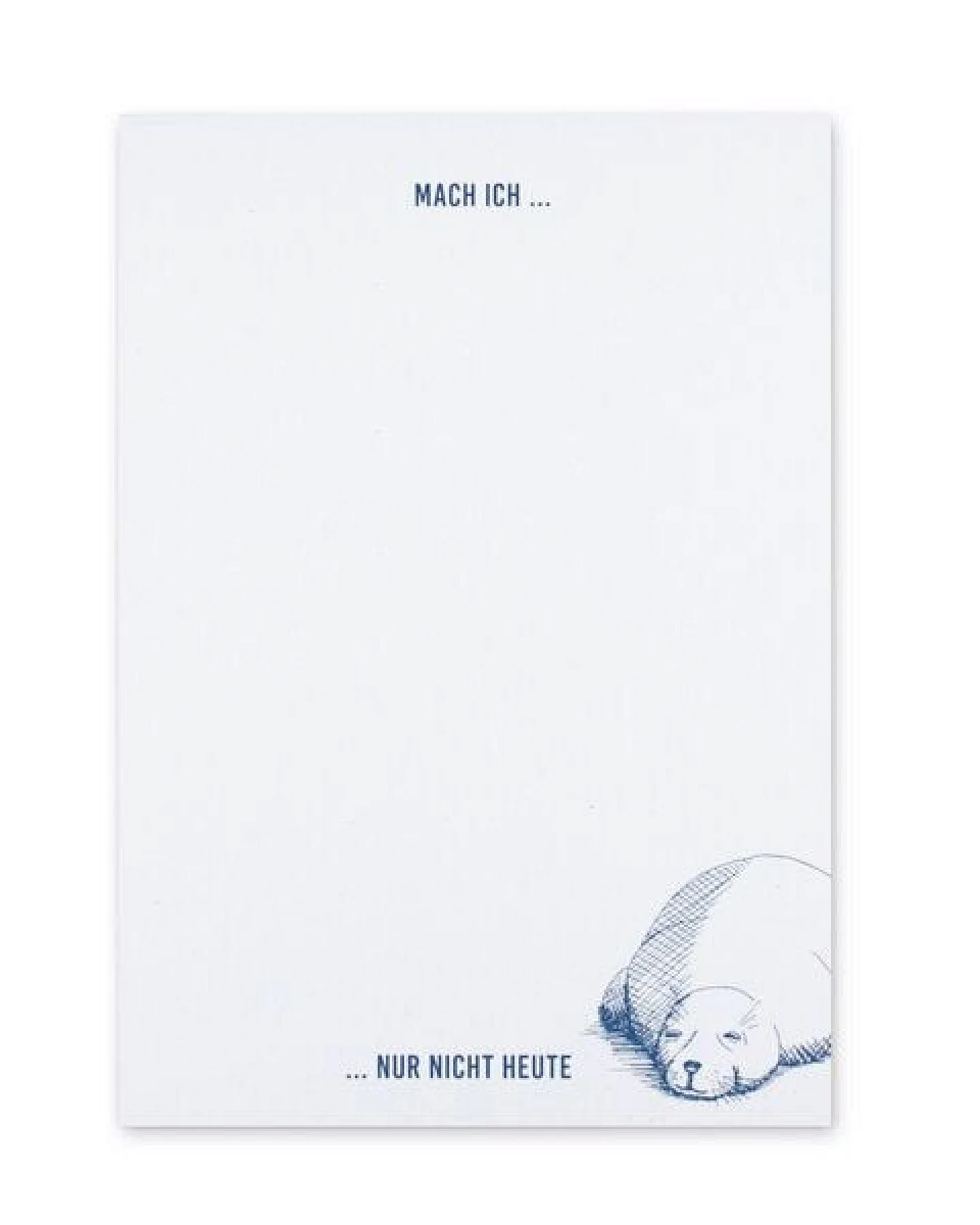 Bow & Hummingbird Maritimer Notizblock "Fauler Seehund" aus Recyclingpapier – Ansicht 4