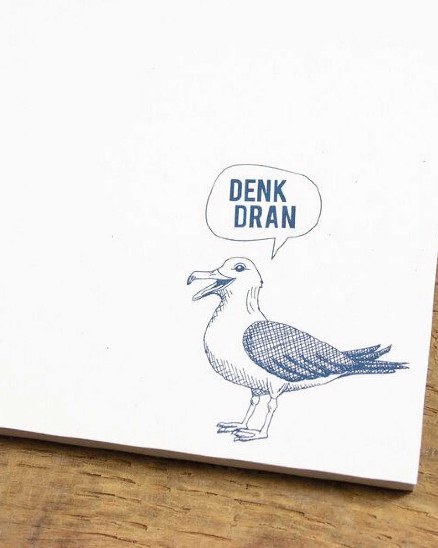 Bow & Hummingbird Maritimer Notizblock "Denk dran" Möwe aus Recyclingpapier – Ansicht 2