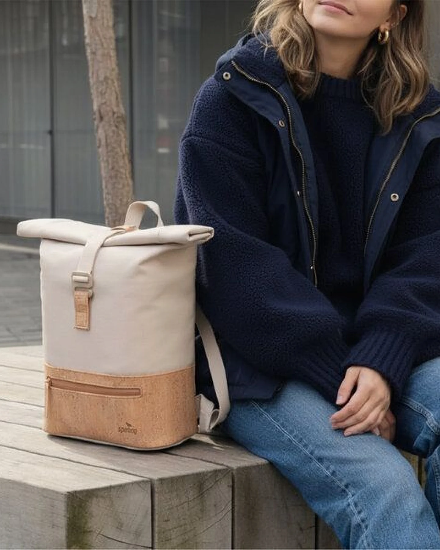 Sperling "Tiny" Rucksack aus Kork und recyceltem PET – Ansicht 3