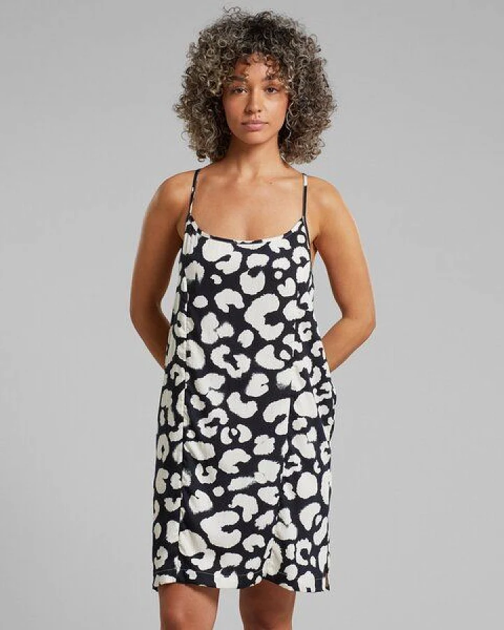 DEDICATED Kleid Kulla - Painted Leopard Black