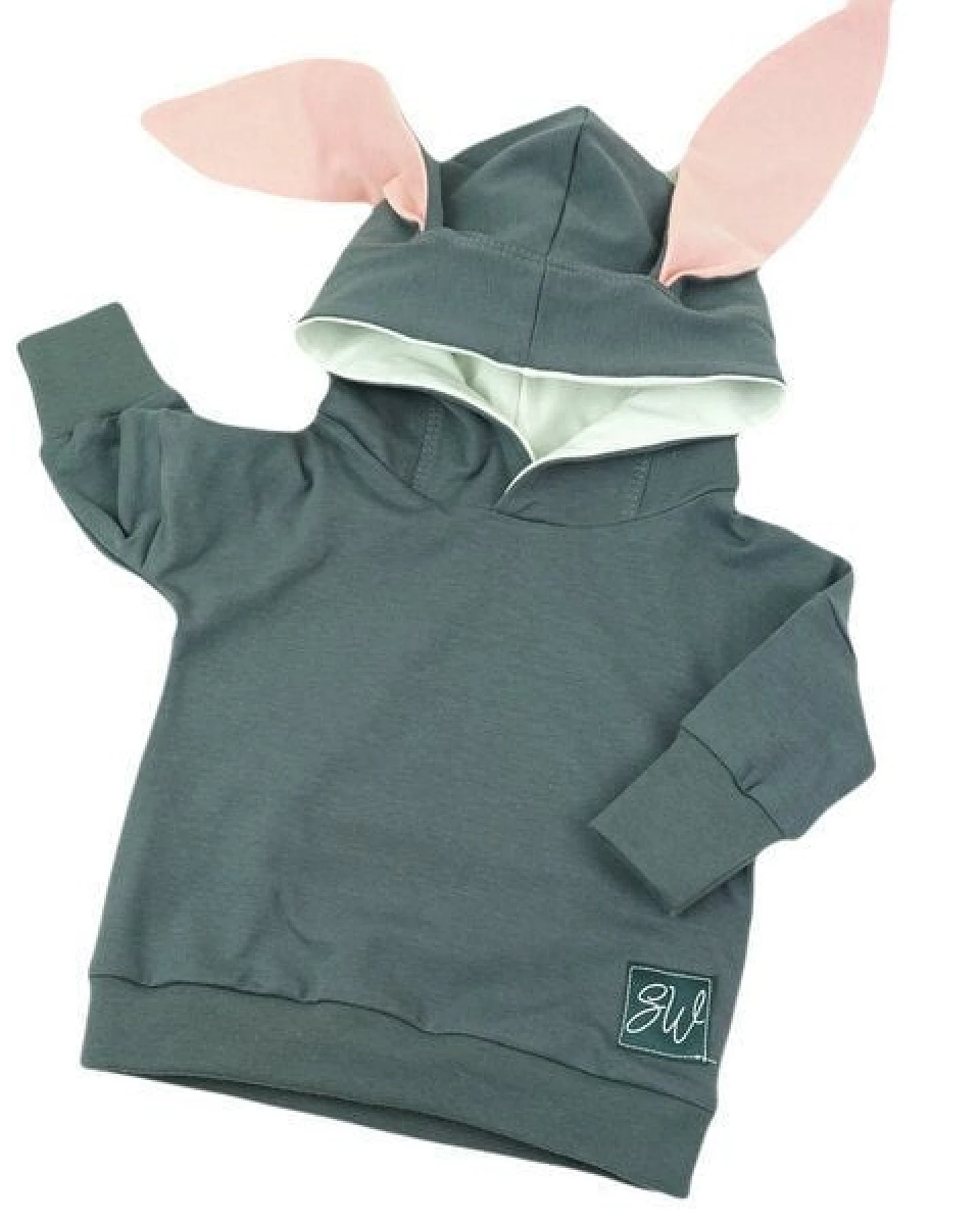 Sternchenwolke BIO Hoodie "Hasenohren" dunkelgrau – Ansicht 2