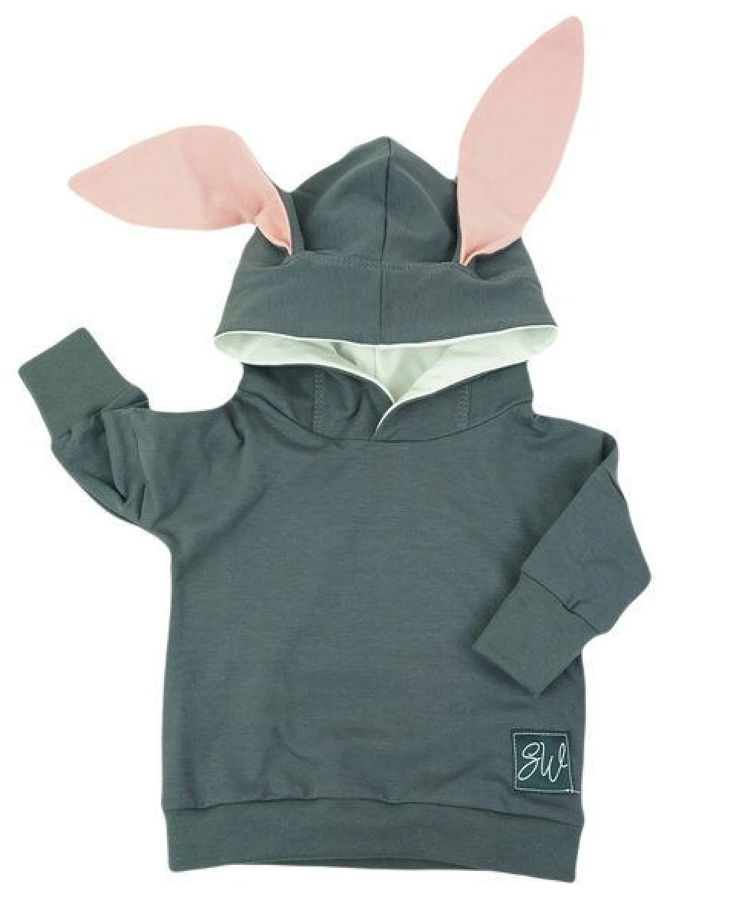 Sternchenwolke BIO Hoodie "Hasenohren" dunkelgrau – Ansicht 4