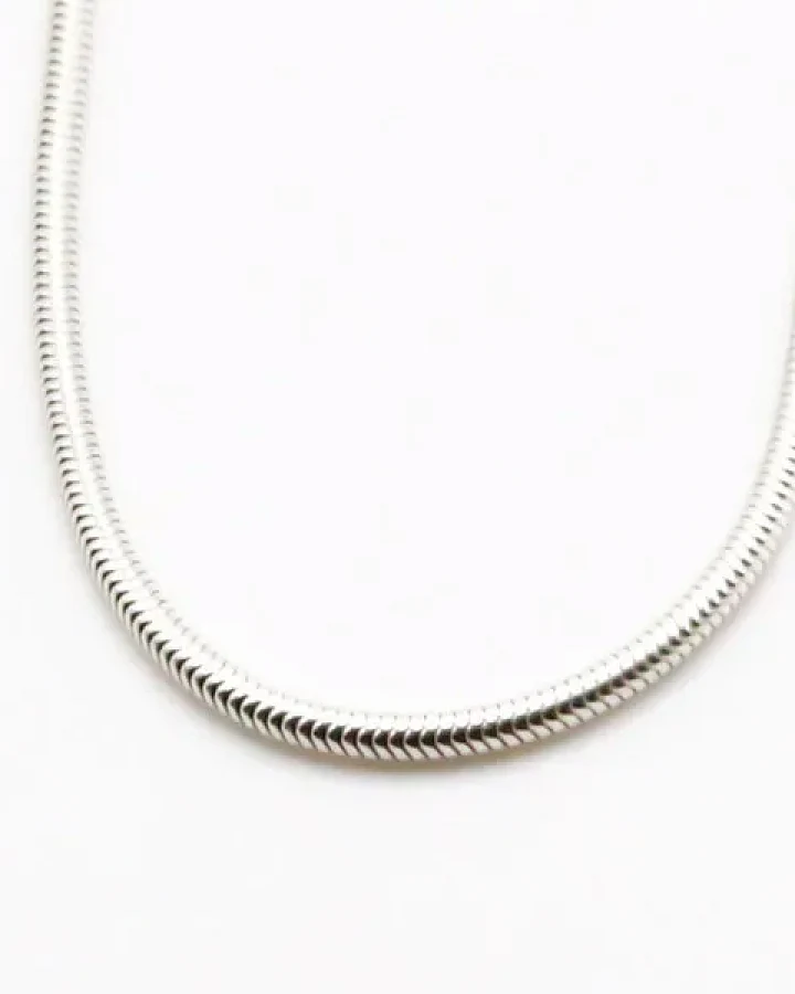 juni Schlangenkette Choker 45cm Halskette aus recyceltem Silber, hergestellt in Deutschland