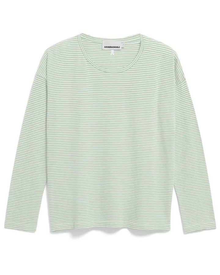 ARMEDANGELS - Women's Xianaa Lovely Stripes - Longsleeve Gr S grün